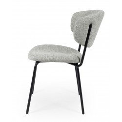 SILLA TAPIZADA EN POLIÉSTER ANTIMANCHAS VIGGA PARA COMEDOR DE ESTILO CONTEMPORÁNEO