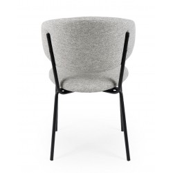SILLA TAPIZADA EN POLIÉSTER ANTIMANCHAS VIGGA PARA COMEDOR DE ESTILO CONTEMPORÁNEO