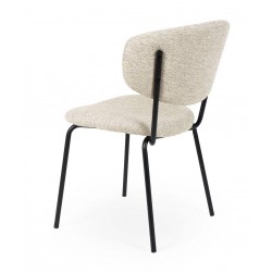 SILLA TAPIZADA EN POLIÉSTER ANTIMANCHAS VIGGA PARA COMEDOR DE ESTILO CONTEMPORÁNEO