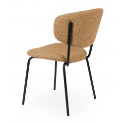 SILLA TAPIZADA EN POLIÉSTER ANTIMANCHAS VIGGA PARA COMEDOR DE ESTILO CONTEMPORÁNEO