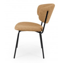 SILLA TAPIZADA EN POLIÉSTER ANTIMANCHAS VIGGA PARA COMEDOR DE ESTILO CONTEMPORÁNEO