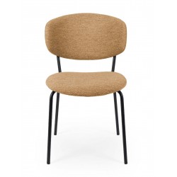 SILLA TAPIZADA EN POLIÉSTER ANTIMANCHAS VIGGA PARA COMEDOR DE ESTILO CONTEMPORÁNEO
