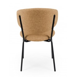 SILLA TAPIZADA EN POLIÉSTER ANTIMANCHAS VIGGA PARA COMEDOR DE ESTILO CONTEMPORÁNEO