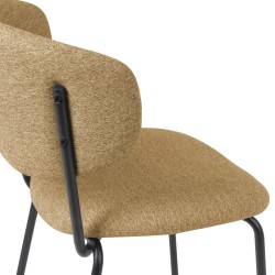 SILLA TAPIZADA EN POLIÉSTER ANTIMANCHAS VIGGA PARA COMEDOR DE ESTILO CONTEMPORÁNEO