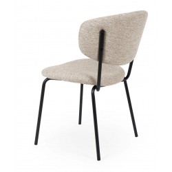 SILLA TAPIZADA EN POLIÉSTER ANTIMANCHAS VIGGA PARA COMEDOR DE ESTILO CONTEMPORÁNEO