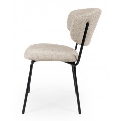 SILLA TAPIZADA EN POLIÉSTER ANTIMANCHAS VIGGA PARA COMEDOR DE ESTILO CONTEMPORÁNEO