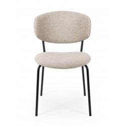 SILLA TAPIZADA EN POLIÉSTER ANTIMANCHAS VIGGA PARA COMEDOR DE ESTILO CONTEMPORÁNEO