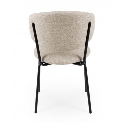 SILLA TAPIZADA EN POLIÉSTER ANTIMANCHAS VIGGA PARA COMEDOR DE ESTILO CONTEMPORÁNEO