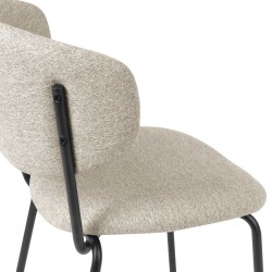 SILLA TAPIZADA EN POLIÉSTER ANTIMANCHAS VIGGA PARA COMEDOR DE ESTILO CONTEMPORÁNEO