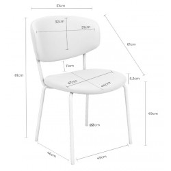 SILLA TAPIZADA EN POLIÉSTER ANTIMANCHAS VIGGA PARA COMEDOR DE ESTILO CONTEMPORÁNEO