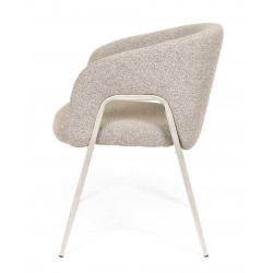 SILLA TAPIZADA ANNELI CON PATAS COLOR BEIGE PARA COMEDOR DE ESTILO CONTEMPORÁNEO