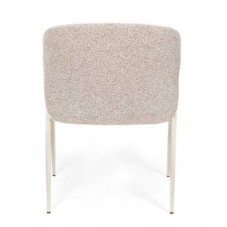 SILLA TAPIZADA ANNELI CON PATAS COLOR BEIGE PARA COMEDOR DE ESTILO CONTEMPORÁNEO