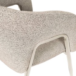 SILLA TAPIZADA ANNELI CON PATAS COLOR BEIGE PARA COMEDOR DE ESTILO CONTEMPORÁNEO