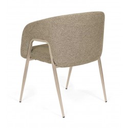SILLA TAPIZADA ANNELI CON PATAS COLOR BEIGE PARA COMEDOR DE ESTILO CONTEMPORÁNEO
