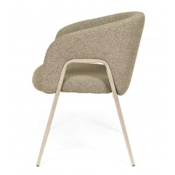 SILLA TAPIZADA ANNELI CON PATAS COLOR BEIGE PARA COMEDOR DE ESTILO CONTEMPORÁNEO