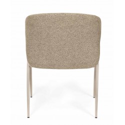 SILLA TAPIZADA ANNELI CON PATAS COLOR BEIGE PARA COMEDOR DE ESTILO CONTEMPORÁNEO