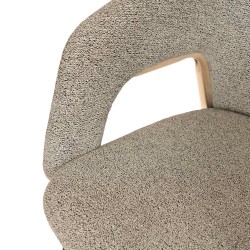 SILLA TAPIZADA ANNELI CON PATAS COLOR BEIGE PARA COMEDOR DE ESTILO CONTEMPORÁNEO