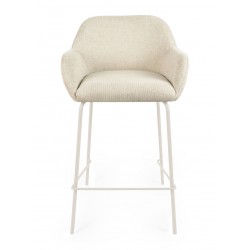 TABURETE TAPIZADO ANTIMANCHAS CON PATAS BEIGE JACOB PARA ISLA DE COCINA DE ESTILO MODERNO