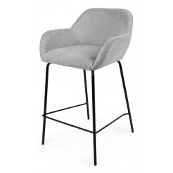 TABURETE TAPIZADO ANTIMANCHAS JACOB PARA ISLA DE COCINA DE ESTILO CONTEMPORÁNEO