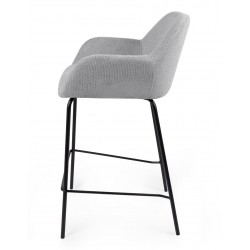 TABURETE TAPIZADO ANTIMANCHAS JACOB PARA ISLA DE COCINA DE ESTILO CONTEMPORÁNEO