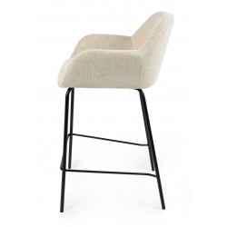 TABURETE TAPIZADO ANTIMANCHAS JACOB PARA ISLA DE COCINA DE ESTILO CONTEMPORÁNEO
