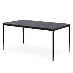 MESA DE COMEDOR PORCELÁNICA NEGRA ARYA PARA COMEDOR DE ESTILO MODERNO