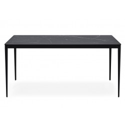 MESA DE COMEDOR PORCELÁNICA NEGRA ARYA PARA COMEDOR DE ESTILO MODERNO