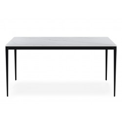 MESA DE COMEDOR PORCELÁNICA BLANCA ARYA PARA COMEDOR DE ESTILO ACTUAL