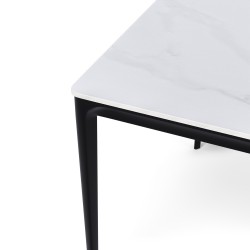 MESA DE COMEDOR PORCELÁNICA BLANCA ARYA PARA COMEDOR DE ESTILO ACTUAL