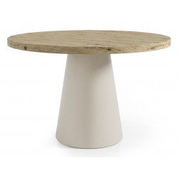 MESA DE COMEDOR REDONDA DE MELAMINA HOLLY PARA COMEDOR DE ESTILO CONTEMPORÁNEO
