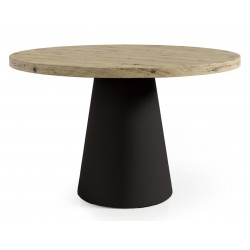 MESA DE COMEDOR REDONDA DE MELAMINA HOLLY PARA COMEDOR DE ESTILO CONTEMPORÁNEO