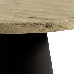 MESA DE COMEDOR REDONDA DE MELAMINA HOLLY PARA COMEDOR DE ESTILO CONTEMPORÁNEO