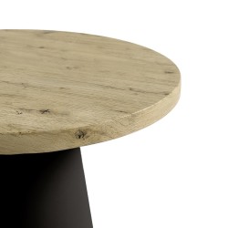 MESA DE COMEDOR REDONDA DE MELAMINA HOLLY PARA COMEDOR DE ESTILO CONTEMPORÁNEO