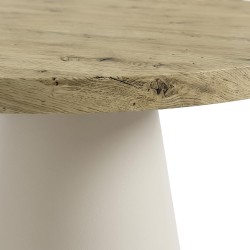 MESA DE COMEDOR REDONDA DE MELAMINA HOLLY PARA COMEDOR DE ESTILO CONTEMPORÁNEO
