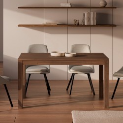MESA DE COMEDOR EXTENSIBLE DE CHAPA DE MADERA MOLLY PARA COMEDOR DE ESTILO NÓRDICO