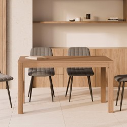 MESA DE COMEDOR EXTENSIBLE DE CHAPA DE MADERA MOLLY PARA COMEDOR DE ESTILO NÓRDICO