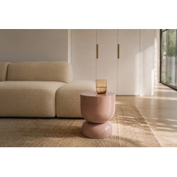 MESA AUXILIAR DE MDF LACADO BRILLO CONNOR PARA SALÓN DE ESTILO MODERNO