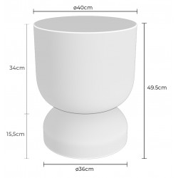 MESA AUXILIAR DE MDF LACADO BRILLO CONNOR PARA SALÓN DE ESTILO MODERNO