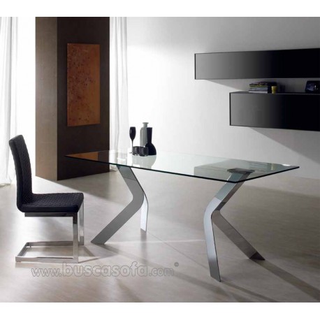 MESA VIRGINIA 150 CM. DE CRISTAL TEMPLADO