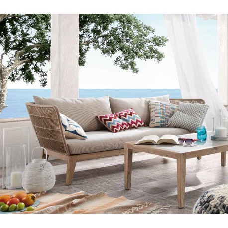 SOFA BELLANO DE MADERA DE ACACIA MACIZA