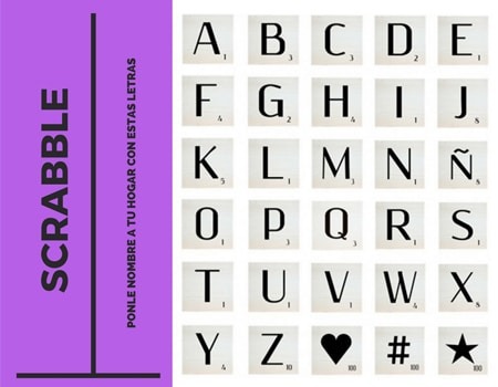 Ponle nombre a tu hogar con estas letras de Scrabble