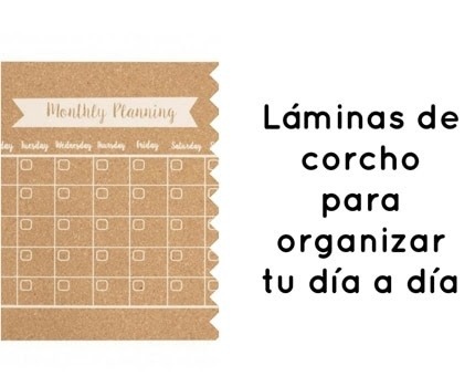 Láminas de corcho para organizar tu día a día