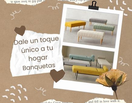 ¡Dale un toque único a tu hogar con nuestras versátiles banquetas! 